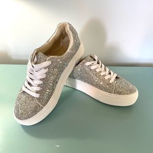 Betsey Johnson | Suton Highwall Bling Platform Sneakers